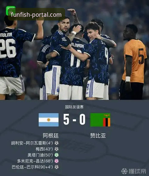 阿根廷5-0大胜赞比亚最新战报，乐鱼全站平台高清直播呈现卫冕冠军风采